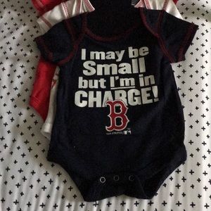 NWT MLB Red Sox 3 piece onesie set